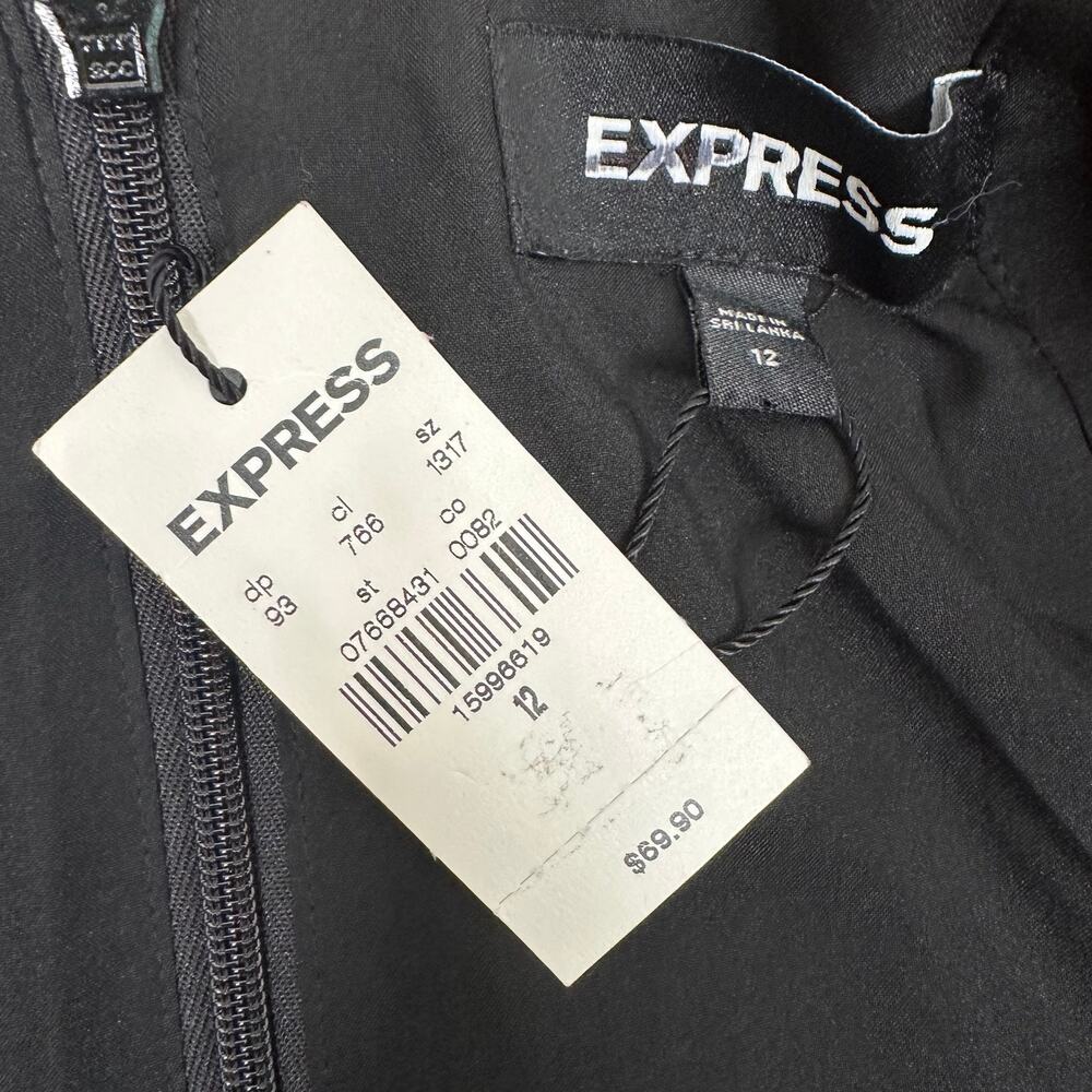 Express Gray & Black Plaid Straight Pencil Skirt - Picture 5 of 8